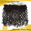 2014 100% Não Transformados Completa Cutícula Grau 7A Mongol Kinky Curly Virgem Do Laço Do Cabelo Frontal Com o Cabelo Do Bebê